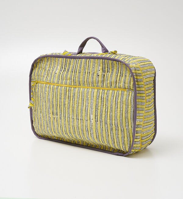 collex「ブロックプリント トラベルポーチL」|ポーチ|