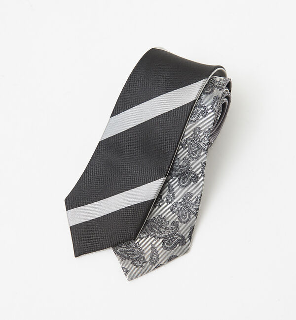 ABAHOUSE「4面 シルク ネクタイ」|ネクタイ・蝶ネクタイ|グレー