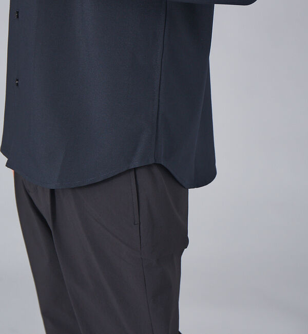 ABAHOUSE「【定番】ストレッチ ノーカラー Vネック シャツ」|シャツ・ブラウス|