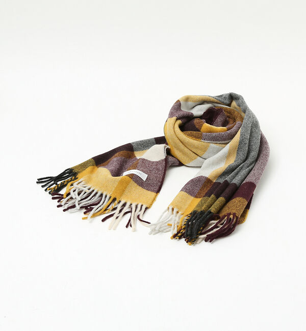 ABAHOUSE「イタリア製 ウール&times;カシミヤ チェック柄 マフラー 50&times;190」|マフラー|