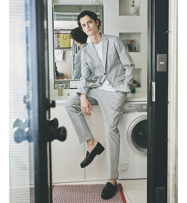 ABAHOUSE「【セットアップ対応】COOL DRYMAX イージー スラックス」|スラックス|