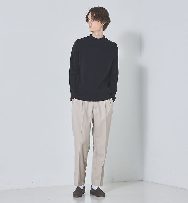 ABAHOUSE「【モックネック】ハリヌキ ストレッチ 長袖 Ｔシャツ」|Tシャツ・カットソー|