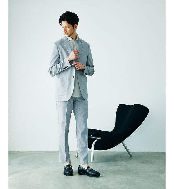 ABAHOUSE「【セットアップ対応/2024年デザイン】ソロストレッチリネン ジャケット / サ」|テーラードジャケット|