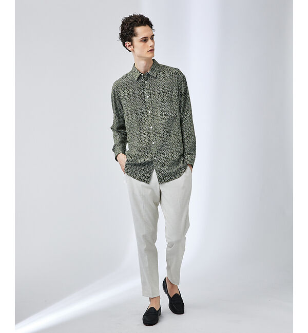 ABAHOUSE「フラワー小紋柄 長袖シャツ」|シャツ・ブラウス|