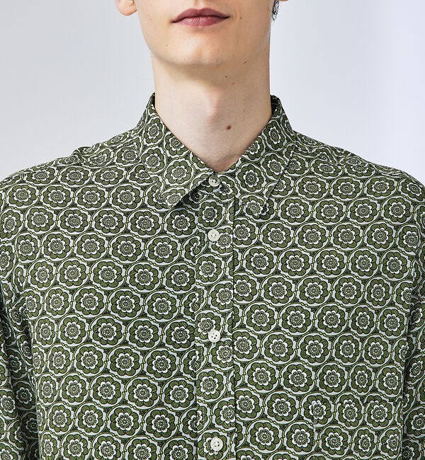 ABAHOUSE「フラワー小紋柄 長袖シャツ」|シャツ・ブラウス|