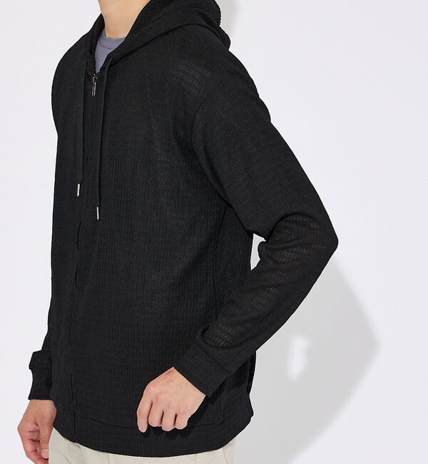 ABAHOUSE「【ブロック柄】ストレッチ シアーパーカー」|パーカー|