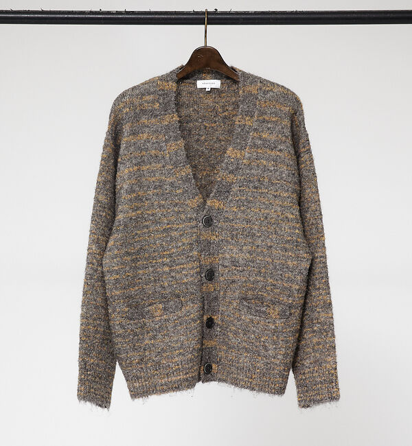 ABAHOUSE「【シャギー素材】ミックスループヤーン　カーディガン / メランジニット」|カーディガン|ベージュ