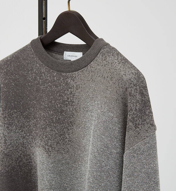 ABAHOUSE「アブストラクト グラデーション ニット / クルーネックプルオーバー」|ニット・セーター|