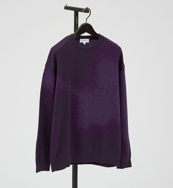 ABAHOUSE「アブストラクト グラデーション ニット / クルーネックプルオーバー」|ニット・セーター|