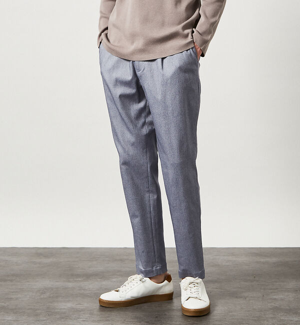 ABAHOUSE「【360&deg;ストレッチ】MIXツイル イージーパンツ/ テーパード スラックス」|その他|ネイビー