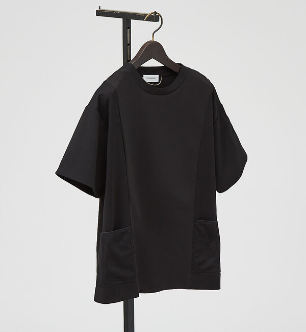 ABAHOUSE「カルゼスムース コンビネーション Tシャツ」|Tシャツ・カットソー|ブラック