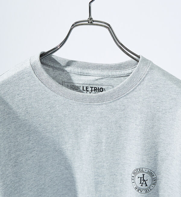 ABAHOUSE「バックプリント グラフィック 半袖Tシャツ/オーバーサイズ/LE TRIO AB」|Tシャツ・カットソー|