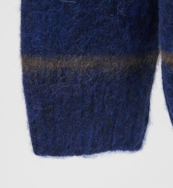 ABAHOUSE「【LACOSTE / ラコステ】アルパカブレンド ボーダーニットカーディガン」|カーディガン|