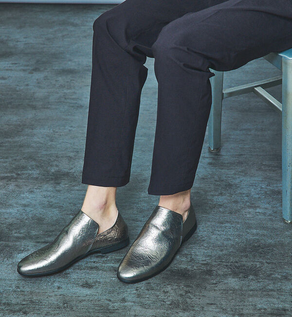alfredoBANNISTER「ホイル ソフトレザー ドレープ フラットシューズ」|その他|