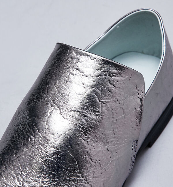 alfredoBANNISTER「ホイル ソフトレザー ドレープ フラットシューズ」|その他|