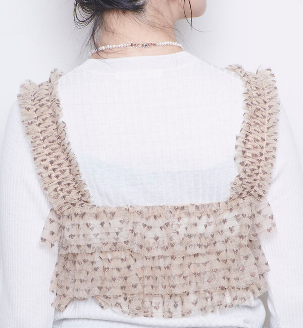 Rouge vif「スター＆ハート柄チュールフリルビスチェ」|シャツ・ブラウス|