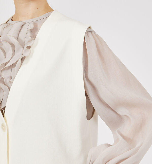 qualite「サイドスリットニットジレ」|ベスト・ジレ|