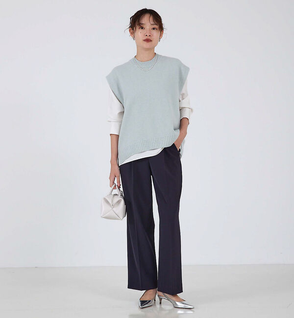 qualite「ウールグアイウールニットベスト」|ベスト・ジレ|