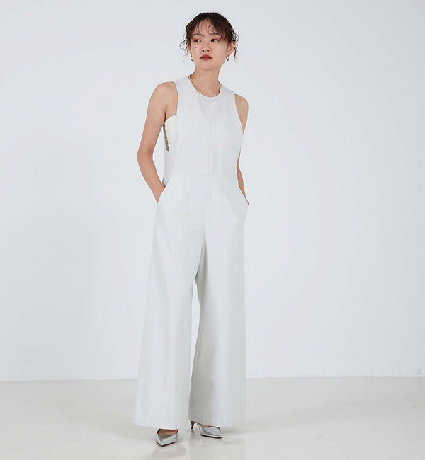 qualite「ラメデニムオールインワン」|オールインワン|