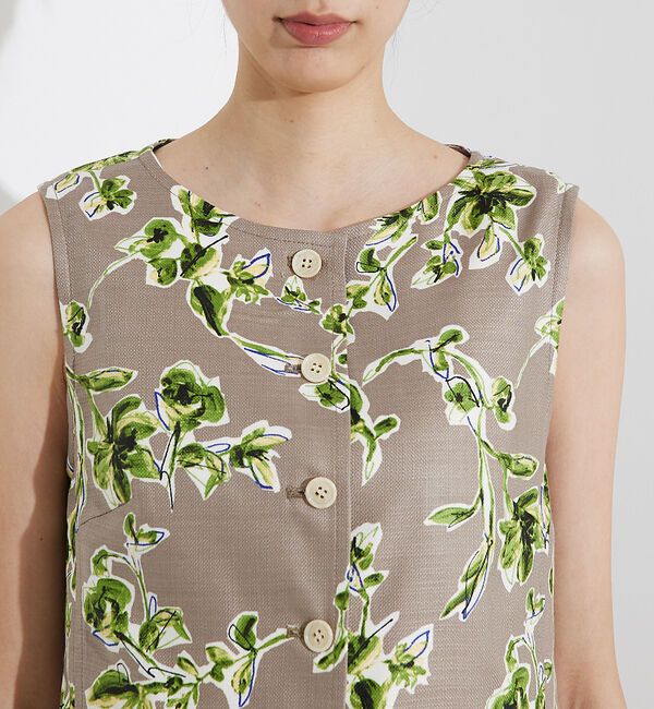 qualite「ブッチャーフラワーノースリーブ」|キャミソール|