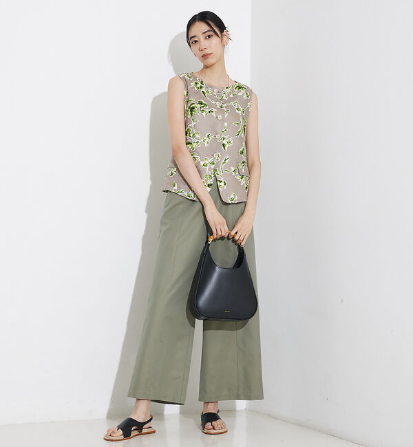 qualite「ブッチャーフラワーノースリーブ」|キャミソール|
