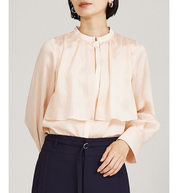 qualite「ギャザーレイヤードブラウス」|シャツ・ブラウス|