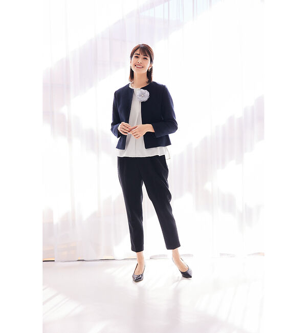 abahouse mavie「綾織ツイードジャケット」|ノーカラージャケット|