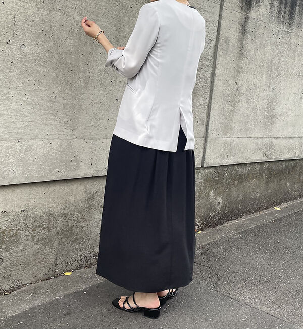 abahouse mavie「ノーカラーライトジャケット」|ノーカラージャケット|