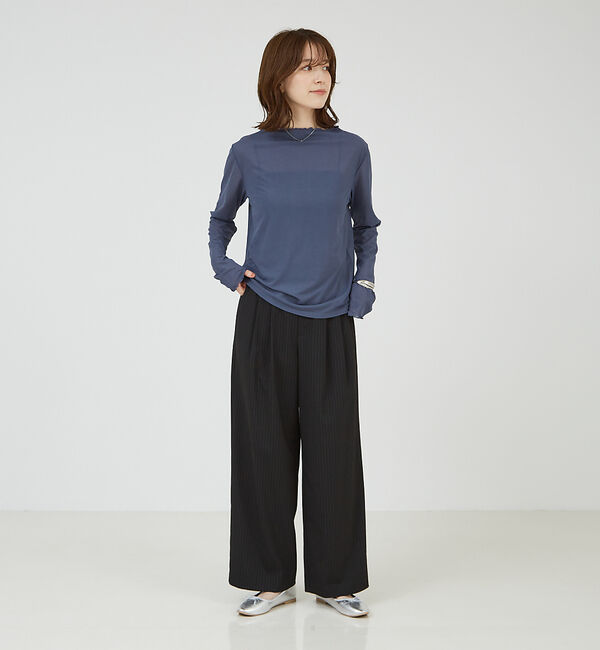 abahouse mavie「【セットアップ対応】ピンストライプ＆無地タックワイドパンツ」|その他|