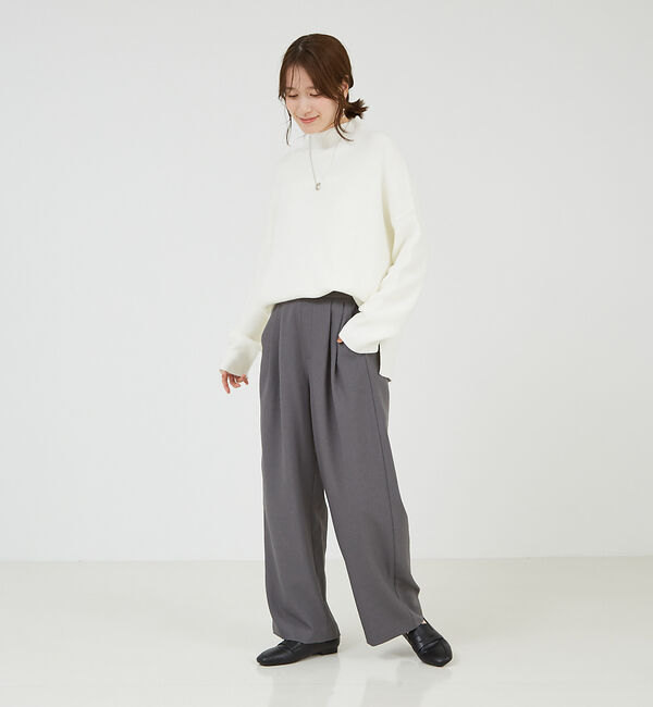 abahouse mavie「【セットアップ対応】ピンストライプ＆無地タックワイドパンツ」|その他|