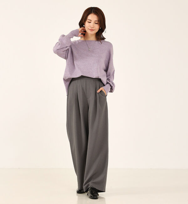 abahouse mavie「【セットアップ対応】ピンストライプ＆無地タックワイドパンツ」|その他|