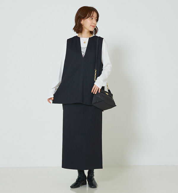 abahouse mavie「【セットアップ対応】ウォームジャージータイトスカート」|スカート|