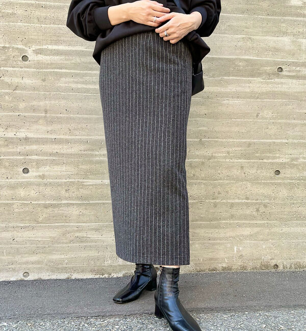 abahouse mavie「【セットアップ対応】ウォームジャージータイトスカート」|スカート|チャコールグレー