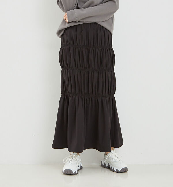 abahouse mavie「シャーリングスカート」|スカート|