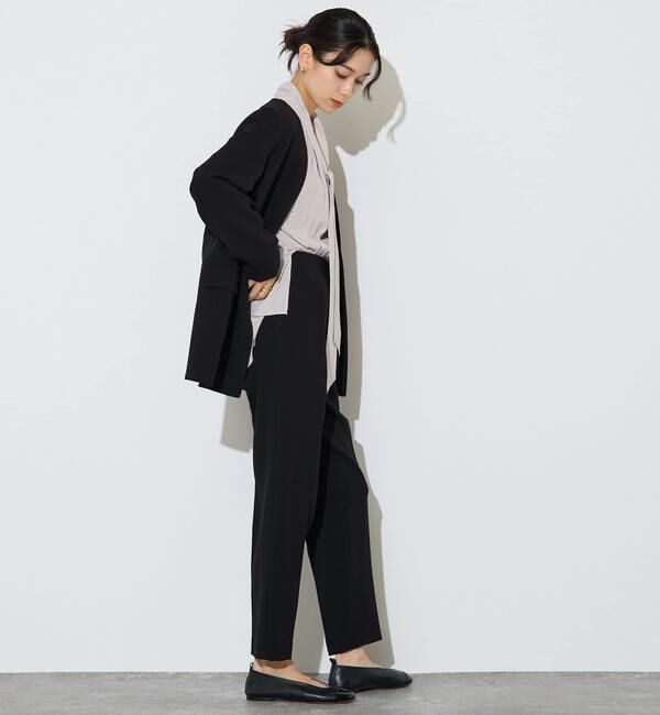 Liesse「【定番】ダブルクロスノーカラージャケット」|ノーカラージャケット|