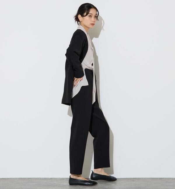 Liesse「【定番】ダブルクロスノーカラージャケット」|ノーカラージャケット|