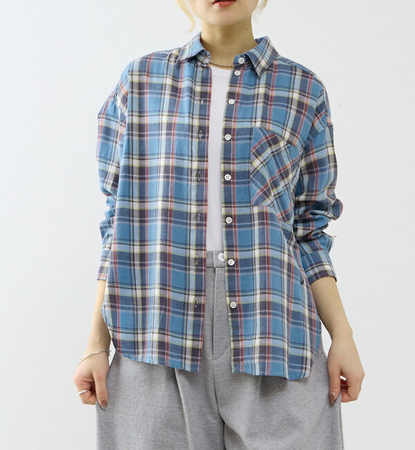 SOFFITTO「ビックチェックシャツ」|シャツ・ブラウス|ブルー系その他