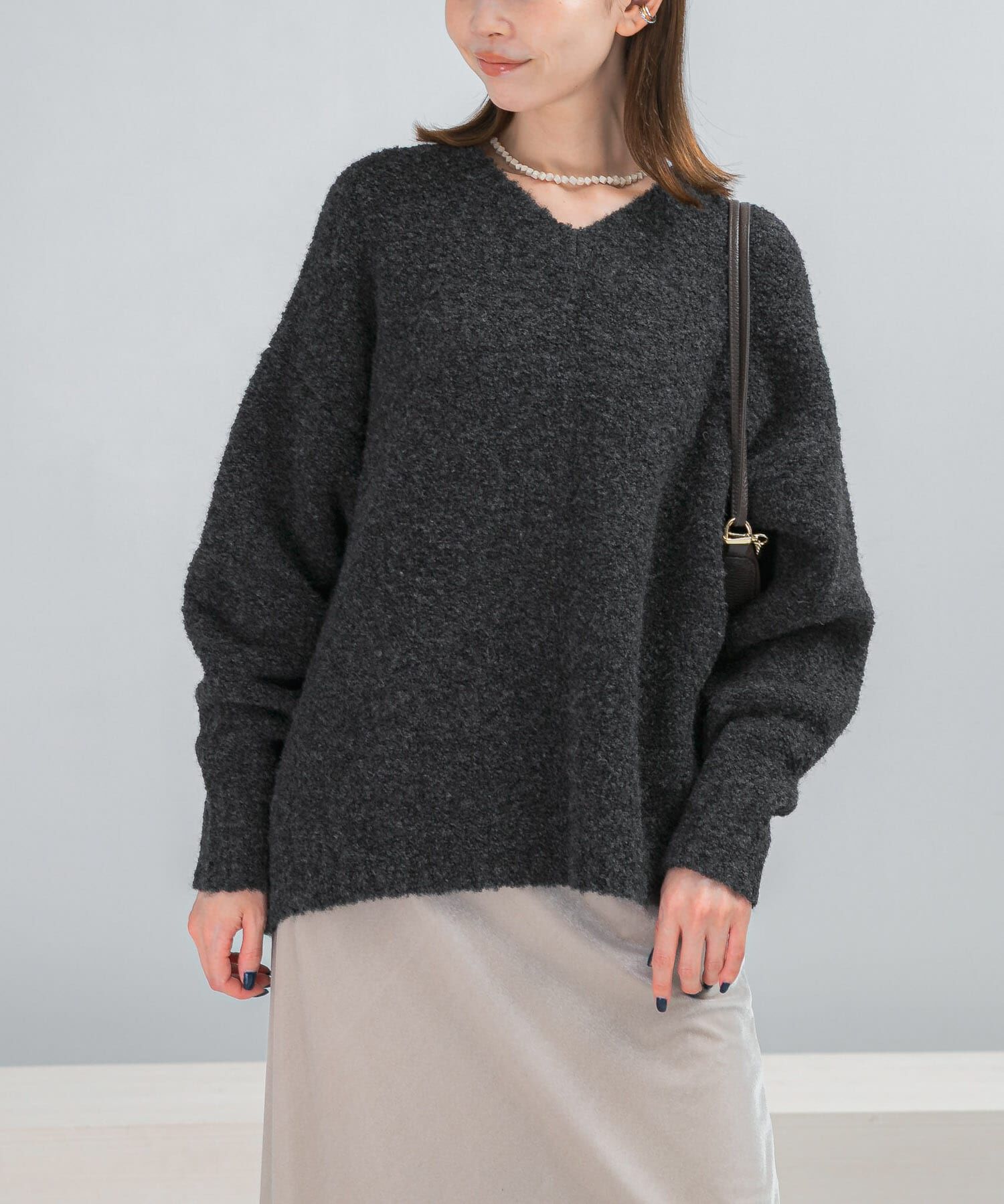 URBAN RESEARCH ROSSO「『WEB限定』Vネックカーブスリーブニット」|ニット・セーター|