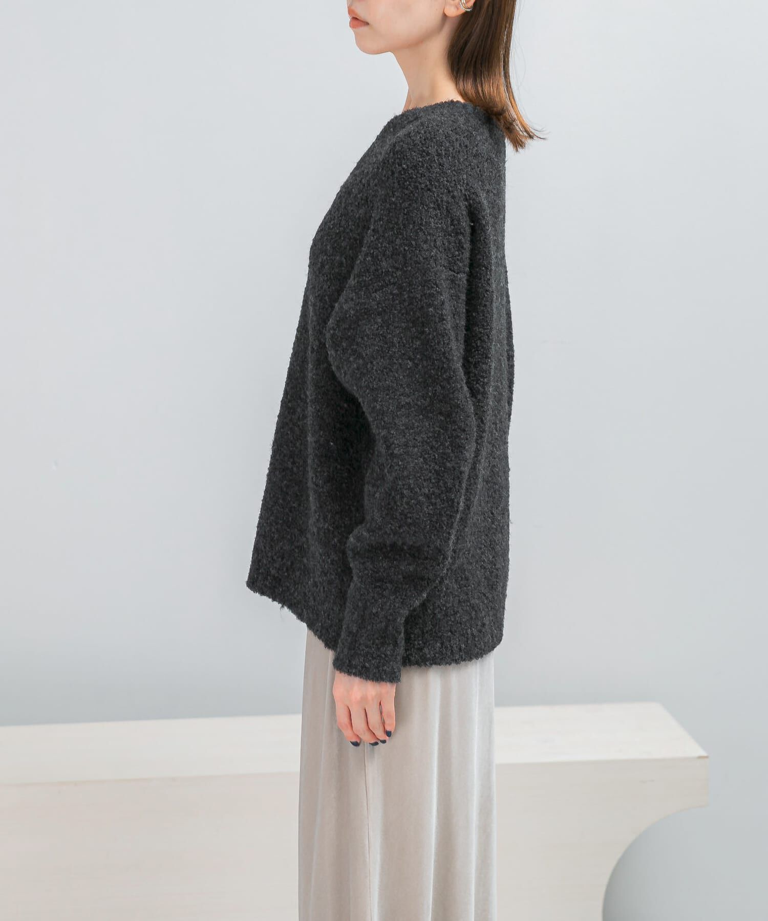 URBAN RESEARCH ROSSO「『WEB限定』Vネックカーブスリーブニット」|ニット・セーター|