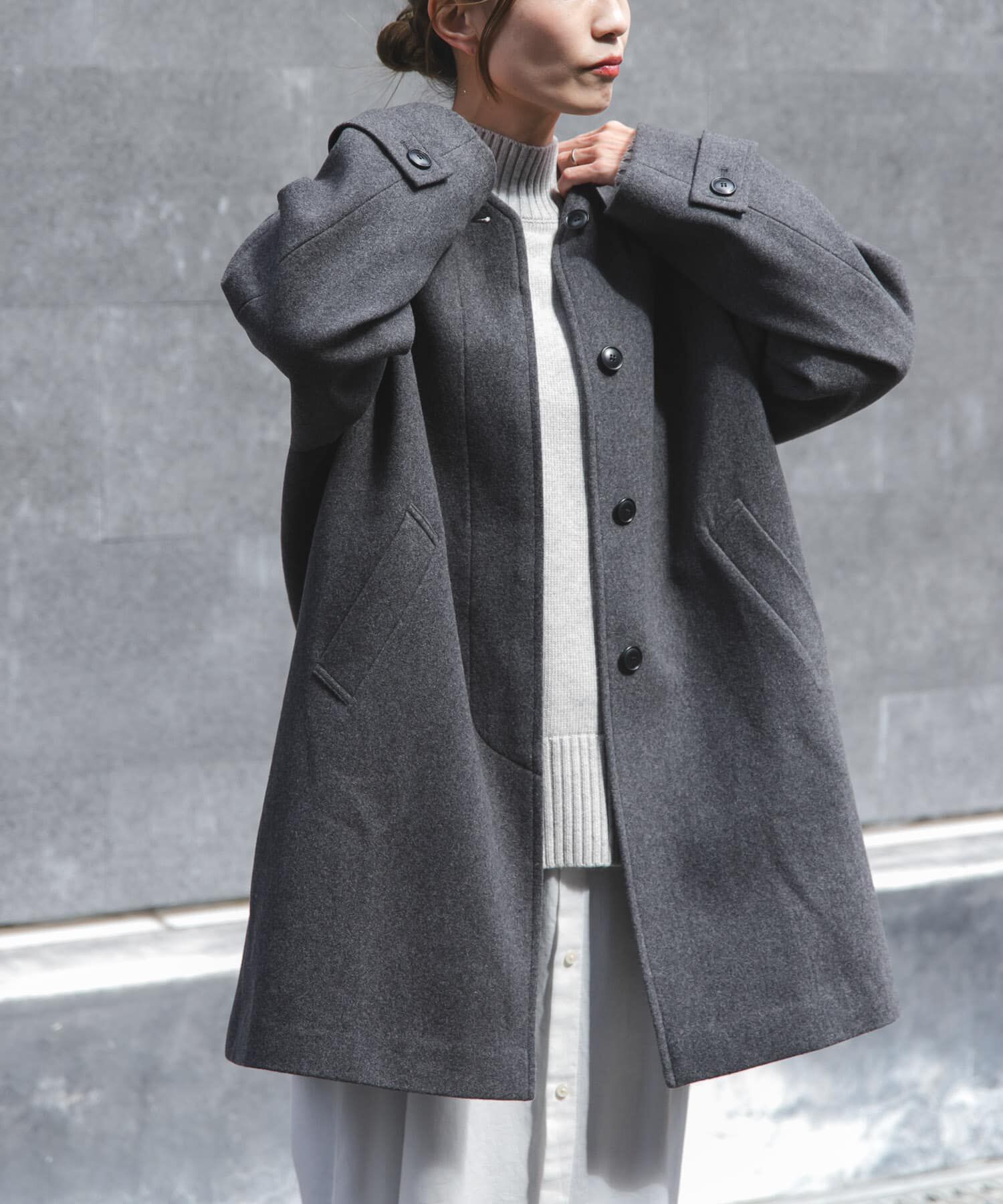 FORK&SPOON ウールノーカラーコート（URBAN RESEARCH DOORS）｜ルミネ