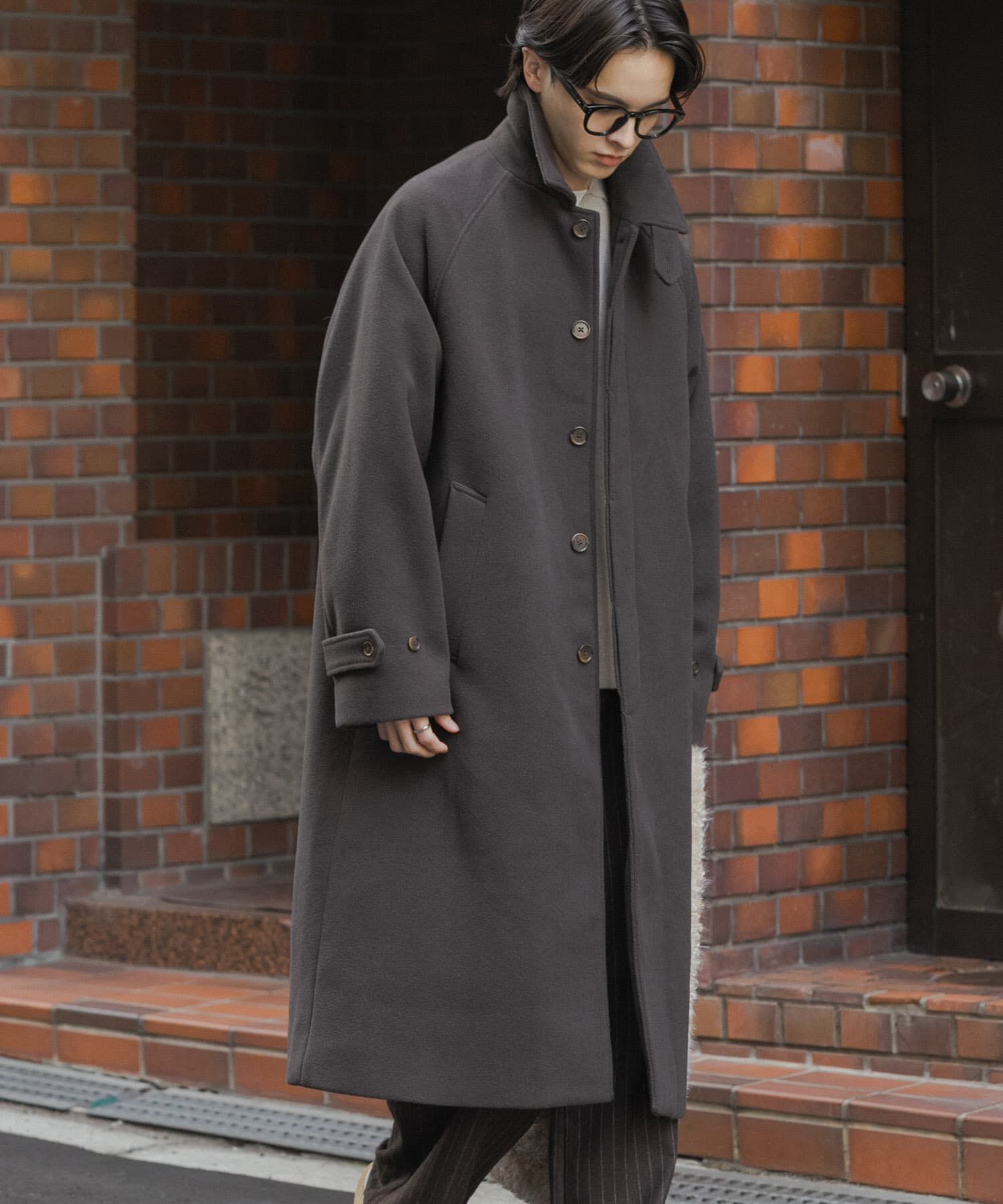 SENSE OF PLACE by URBAN RESEARCH「『ユニセックス』バルマカーンルーズコート」|ノーカラーコート|