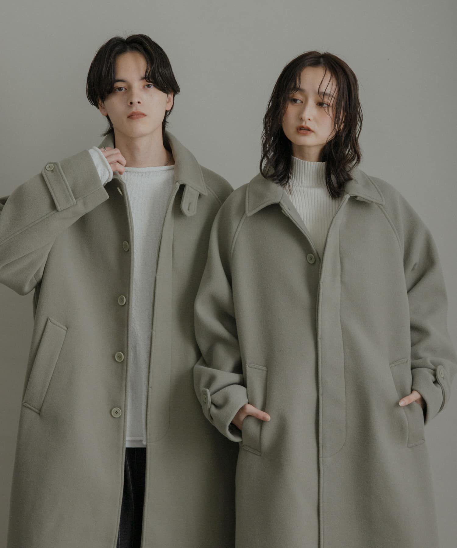 SENSE OF PLACE by URBAN RESEARCH「『ユニセックス』バルマカーンルーズコート」|ノーカラーコート|