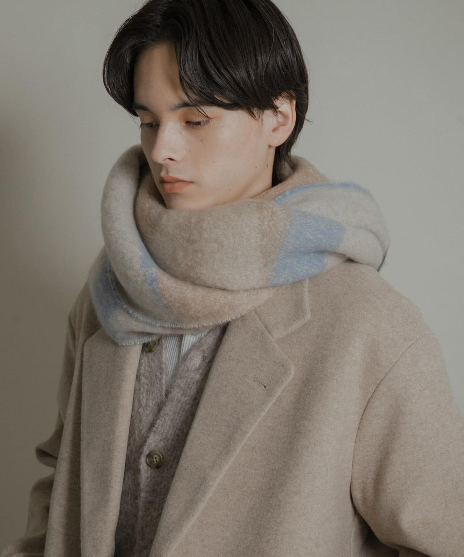 SENSE OF PLACE by URBAN RESEARCH「パターンボリューム大判マフラー」|マフラー|アイボリー