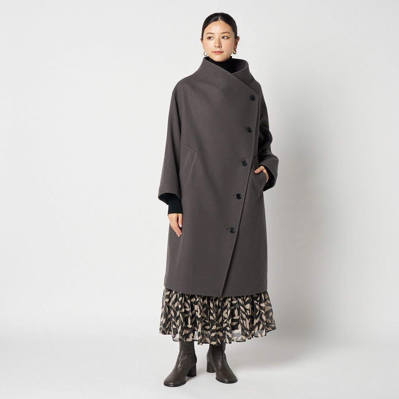 HELIOPOLE「HELIOPOLE WOOL STAND COLLAR COAT」|トレンチコート|