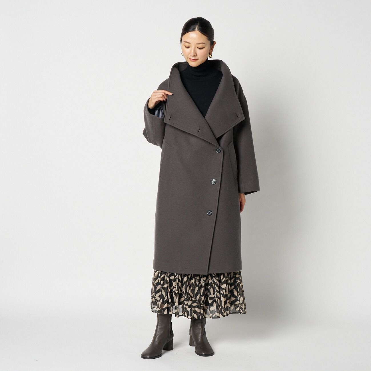 HELIOPOLE「HELIOPOLE WOOL STAND COLLAR COAT」|トレンチコート|
