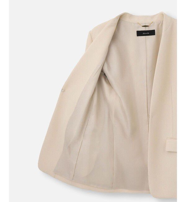 allureville「マットストレッチノーカラージャケット」|ノーカラージャケット|