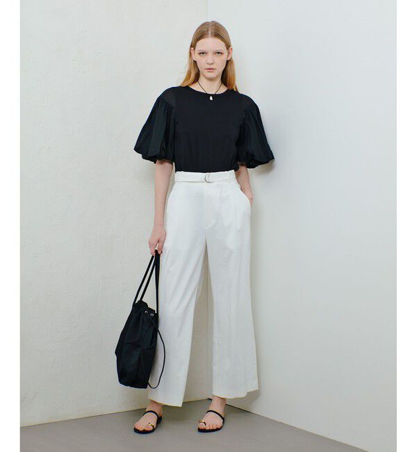 allureville「フライスコンビボリュームスリーブプルオーバー」|Tシャツ・カットソー|