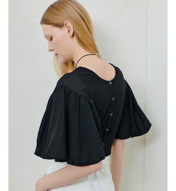 allureville「フライスコンビボリュームスリーブプルオーバー」|Tシャツ・カットソー|