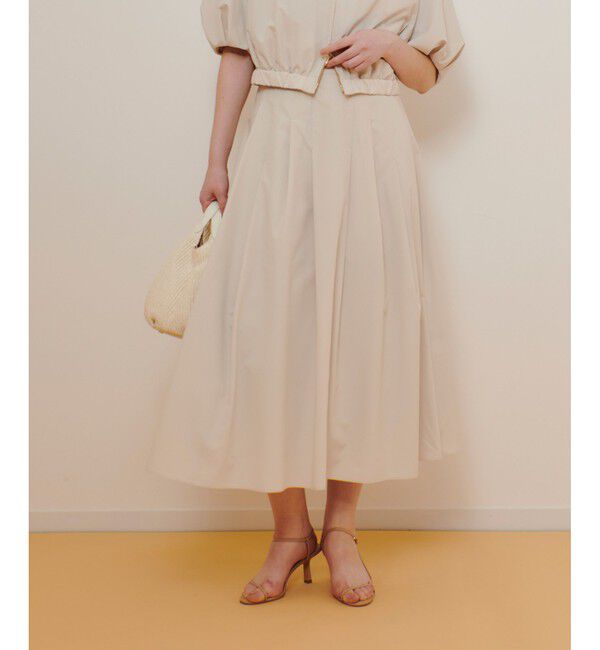 allureville「マットタフタアンイーブンタックスカート」|スカート|