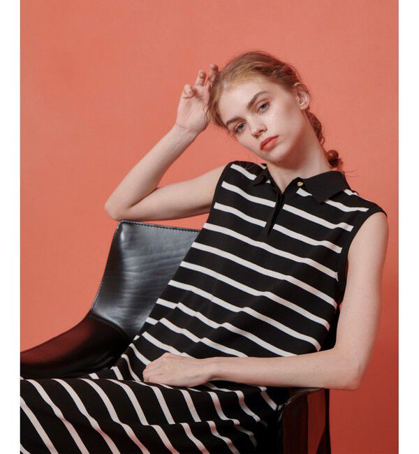 LOULOU WILLOUGHBY「【LOULOU WILLOUGHBY】ポロニットロングワンピース」|ワンピース|